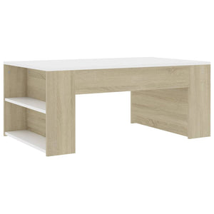 vidaXL Coffee Table End Table Side Sofa Table with Storage Engineered Wood-4