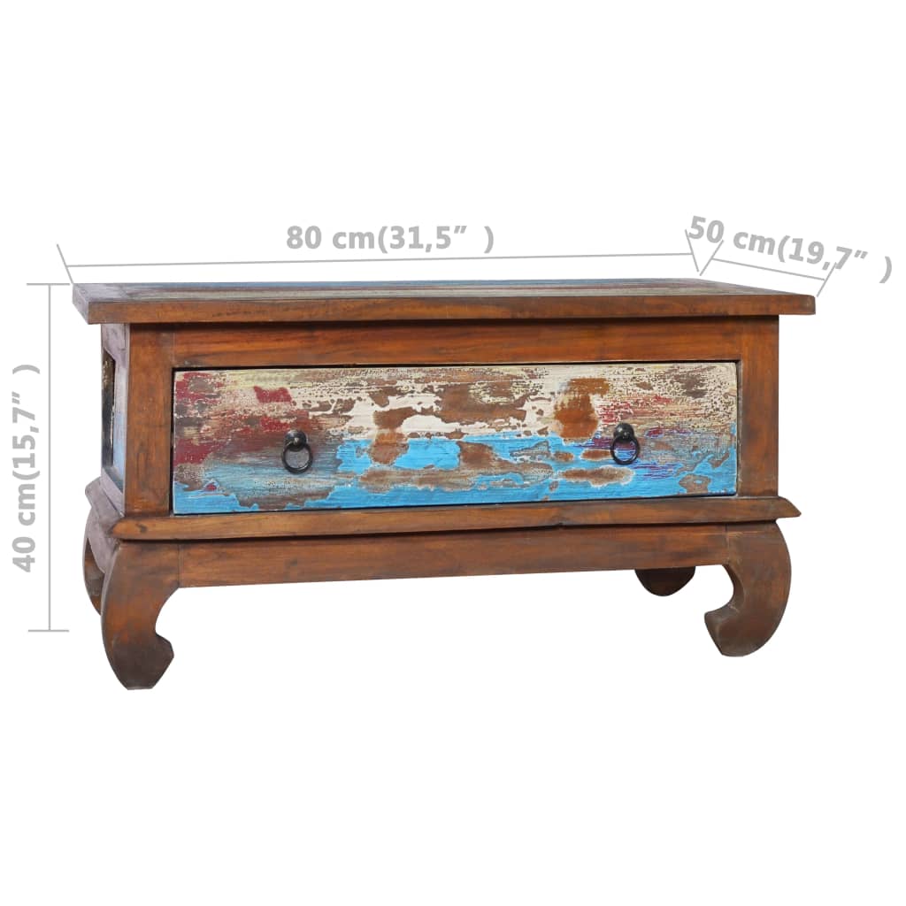 vidaXL Coffee Table End Table Accent Sofa Table Furniture Reclaimed Teak Wood-2