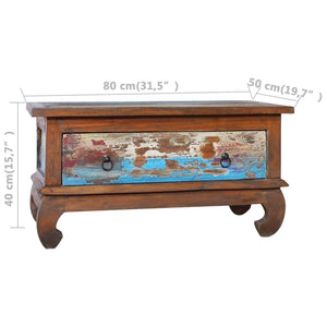 vidaXL Coffee Table End Table Accent Sofa Table Furniture Reclaimed Teak Wood-2