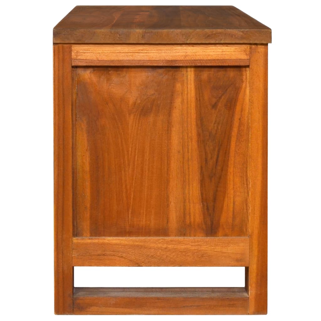 vidaXL TV Stand 43.3"x11.8"x15.7" Solid Wood Teak-3