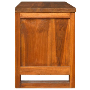 vidaXL TV Stand 43.3"x11.8"x15.7" Solid Wood Teak-3