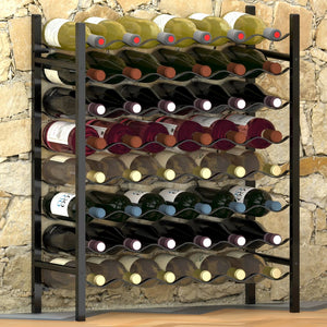 vidaXL Wine Rack Bottle Holder Wine Storage Organizer for Pantry Kitchen Metal-4