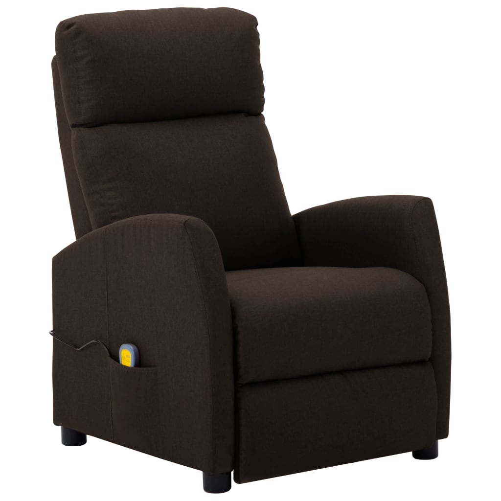 vidaXL Massage Recliner Chair Adjustable Push Armchair for Elderly Fabric-0