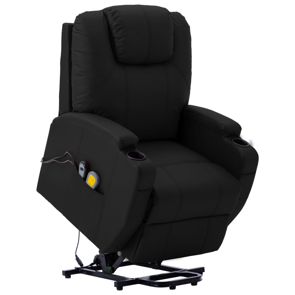 vidaXL Power Lift Recliner Electric Lift Chair for Home Theater Faux Leather-1