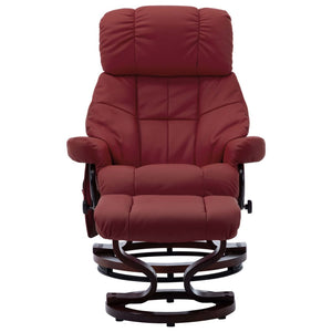 vidaXL Massage Recliner Swiveling Recliner Chair Faux Leather and Bentwood-24