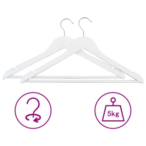 vidaXL Clothes Hanger Set Coat Hanger Clothes Organizer Non-slip Hardwood-38