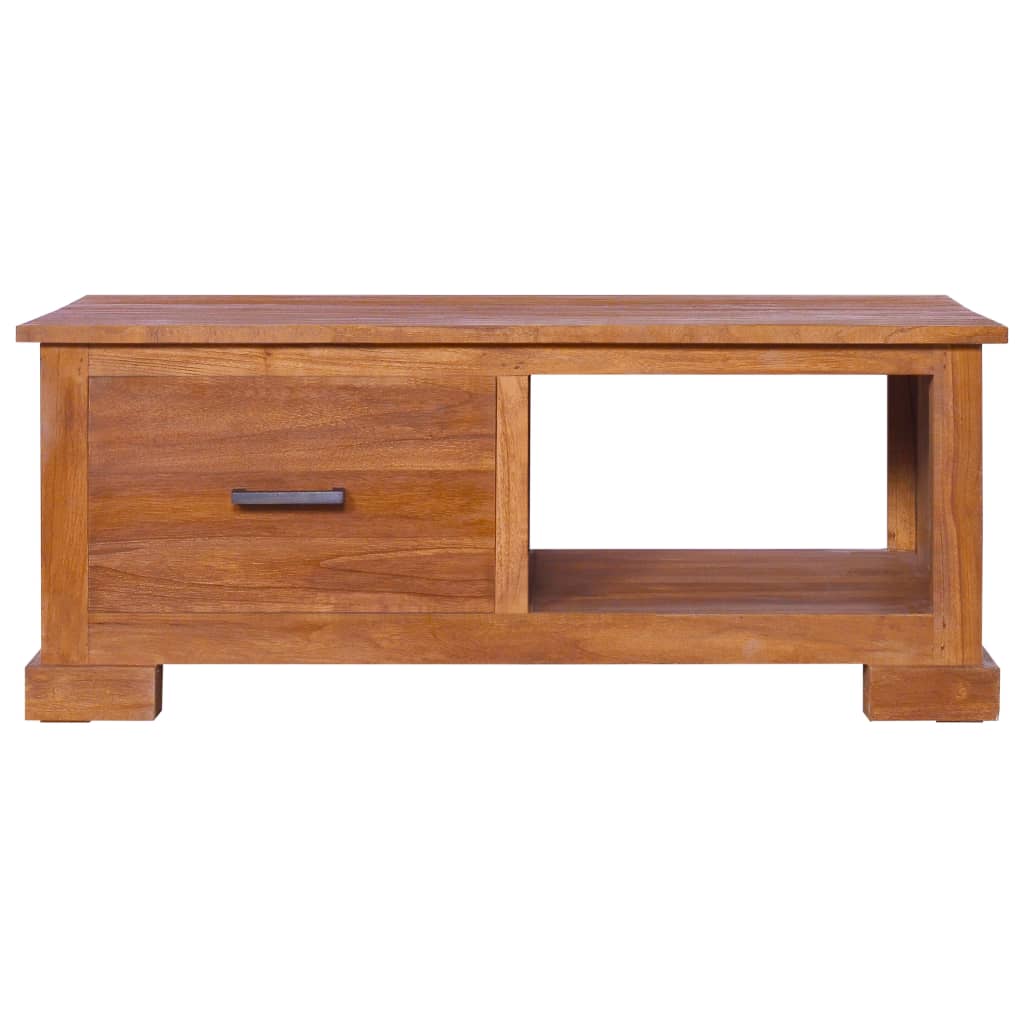 vidaXL TV Stand 35.4"x19.7"x14.6" Solid Wood Teak-2