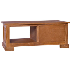 vidaXL TV Stand 35.4"x19.7"x14.6" Solid Wood Teak-4