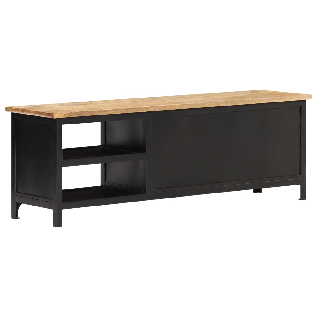 vidaXL TV Stand 47.2"x11.8"x15.7" Solid Wood Mango-5