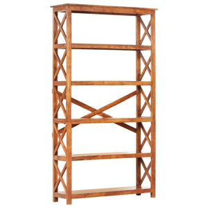 vidaXL Bookshelf Book Rack Standing Shelves Wall Bookcase Solid Wood Acacia-11