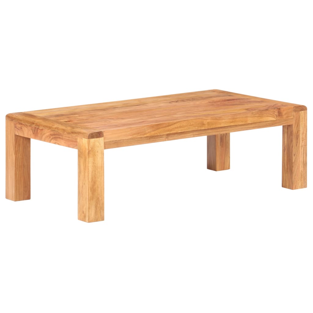 vidaXL Coffee Table 43.3"x23.6"x13.8" Solid Acacia Wood in Honey Finish-6