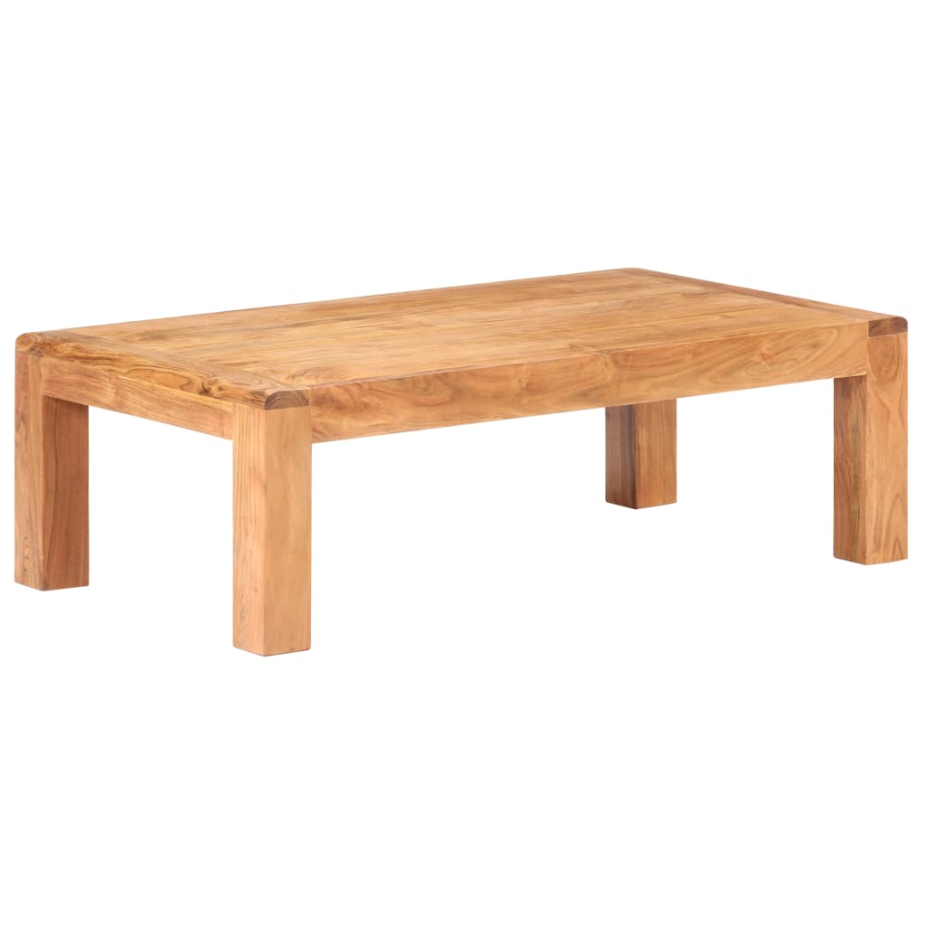 vidaXL Coffee Table 43.3"x23.6"x13.8" Solid Acacia Wood in Honey Finish-7