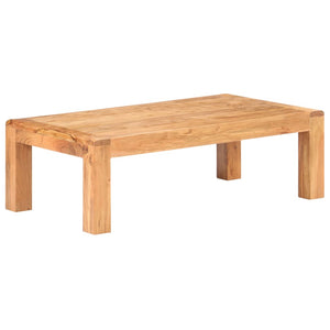 vidaXL Coffee Table 43.3"x23.6"x13.8" Solid Acacia Wood in Honey Finish-9