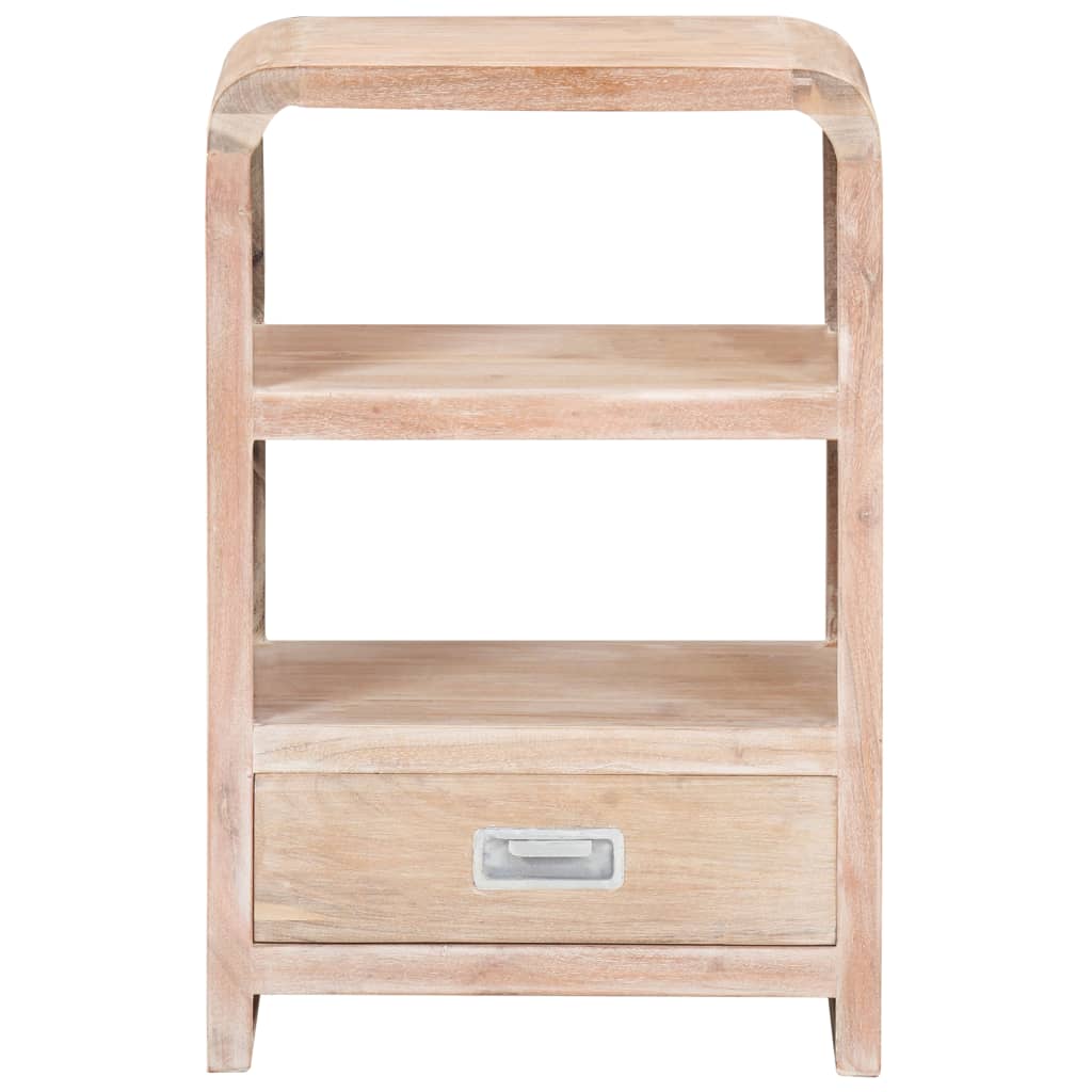 vidaXL Nightstand Storage Bedside Cabinet Bedroom Furniture Solid Wood Acacia-3