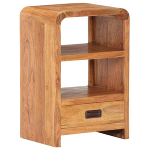 vidaXL Nightstand Storage Bedside Cabinet Bedroom Furniture Solid Wood Acacia-6