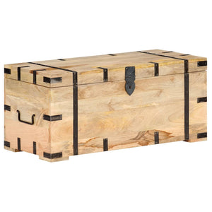 vidaXL Chest 35.4"x15.7"x15.7" Solid Mango Wood-0