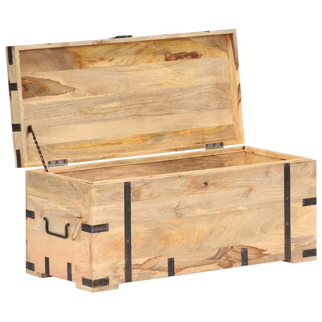 vidaXL Chest 35.4"x15.7"x15.7" Solid Mango Wood-2