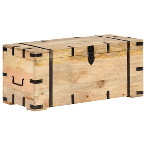 vidaXL Chest 35.4"x15.7"x15.7" Solid Mango Wood-7