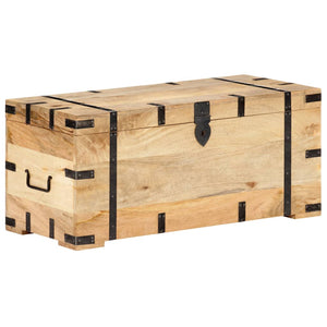 vidaXL Chest 35.4"x15.7"x15.7" Solid Mango Wood-8