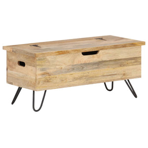 vidaXL Chest 35.4"x15.7"x17.7" Solid Mango Wood-0