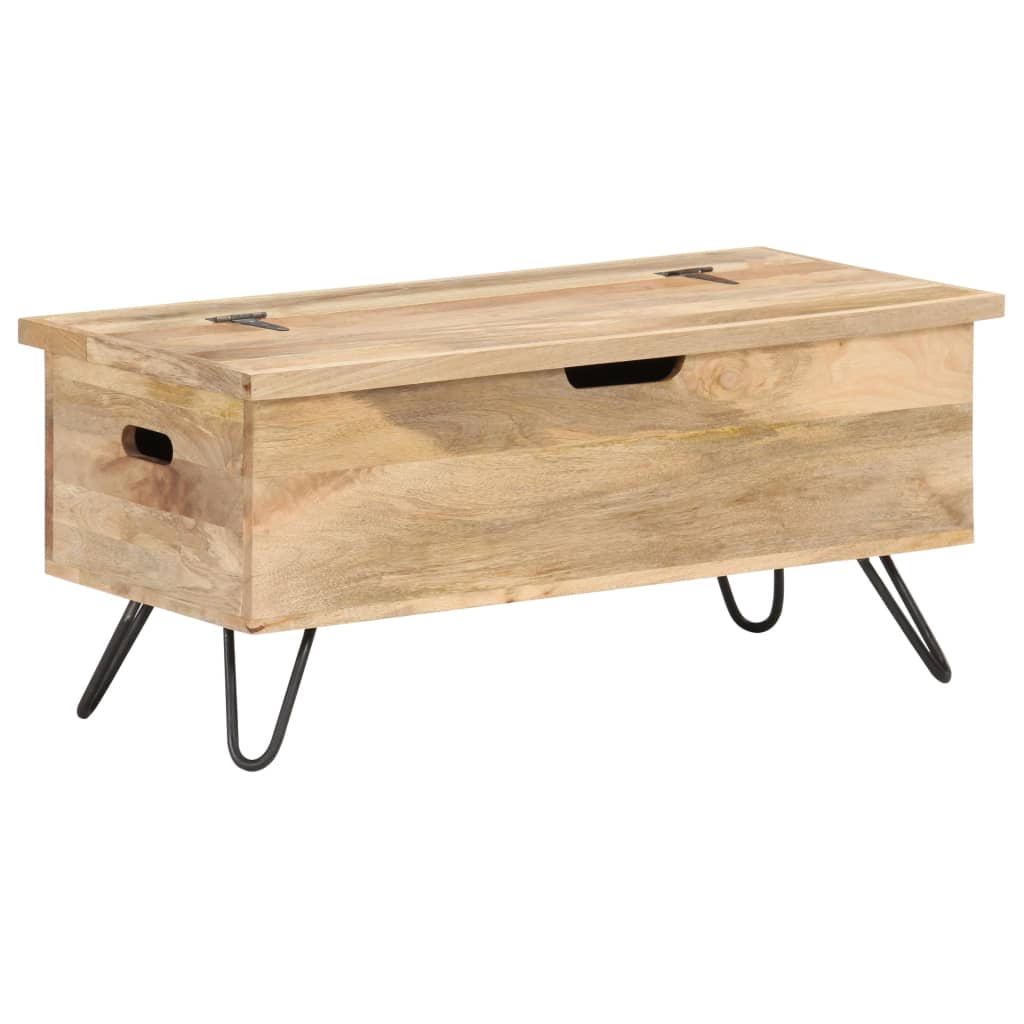 vidaXL Chest 35.4"x15.7"x17.7" Solid Mango Wood-10