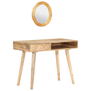 vidaXL Dressing Table 39.4"x19.7"x29.9" Solid Mango Wood-0
