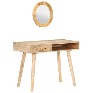 vidaXL Dressing Table 39.4"x19.7"x29.9" Solid Mango Wood-1