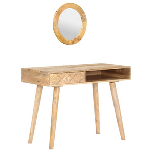 vidaXL Dressing Table 39.4"x19.7"x29.9" Solid Mango Wood-2