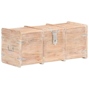 vidaXL Storage Chest Storage Trunk with Latch for Bedroom Solid Wood Acacia-8