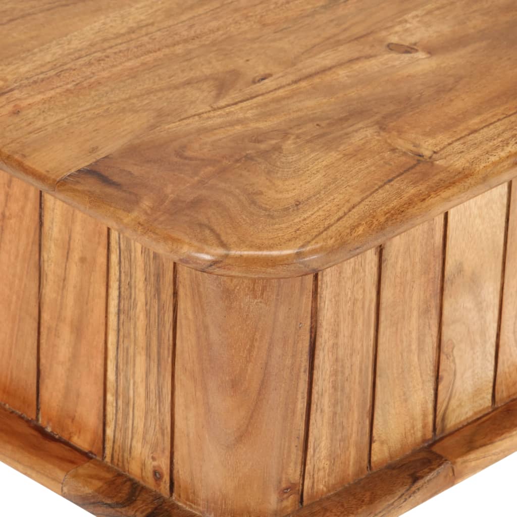 vidaXL Coffee Table 39.4"x19.7"x15.7" Solid Acacia Wood-6