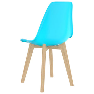 vidaXL Dining Chairs Accent Side Chair with Wooden Legs for Kitchen Plastic-43