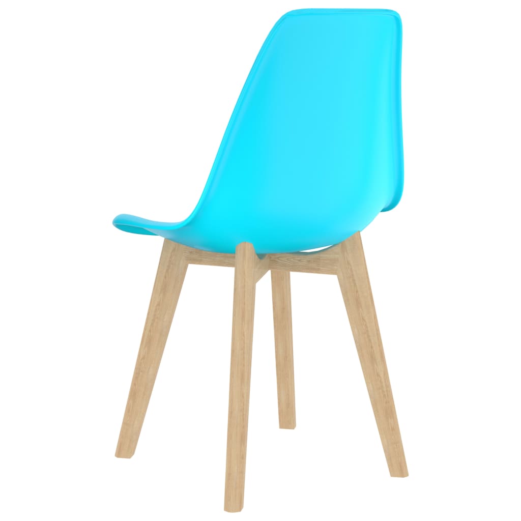vidaXL Dining Chairs Accent Side Chair with Wooden Legs for Kitchen Plastic-17
