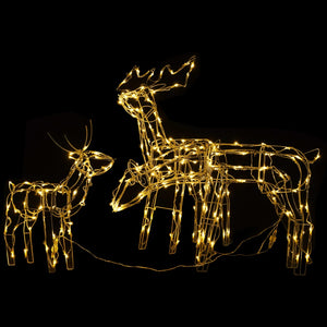 vidaXL Christmas Reindeers 3 Pcs Christmas Lighting Display with 229 LEDs-18