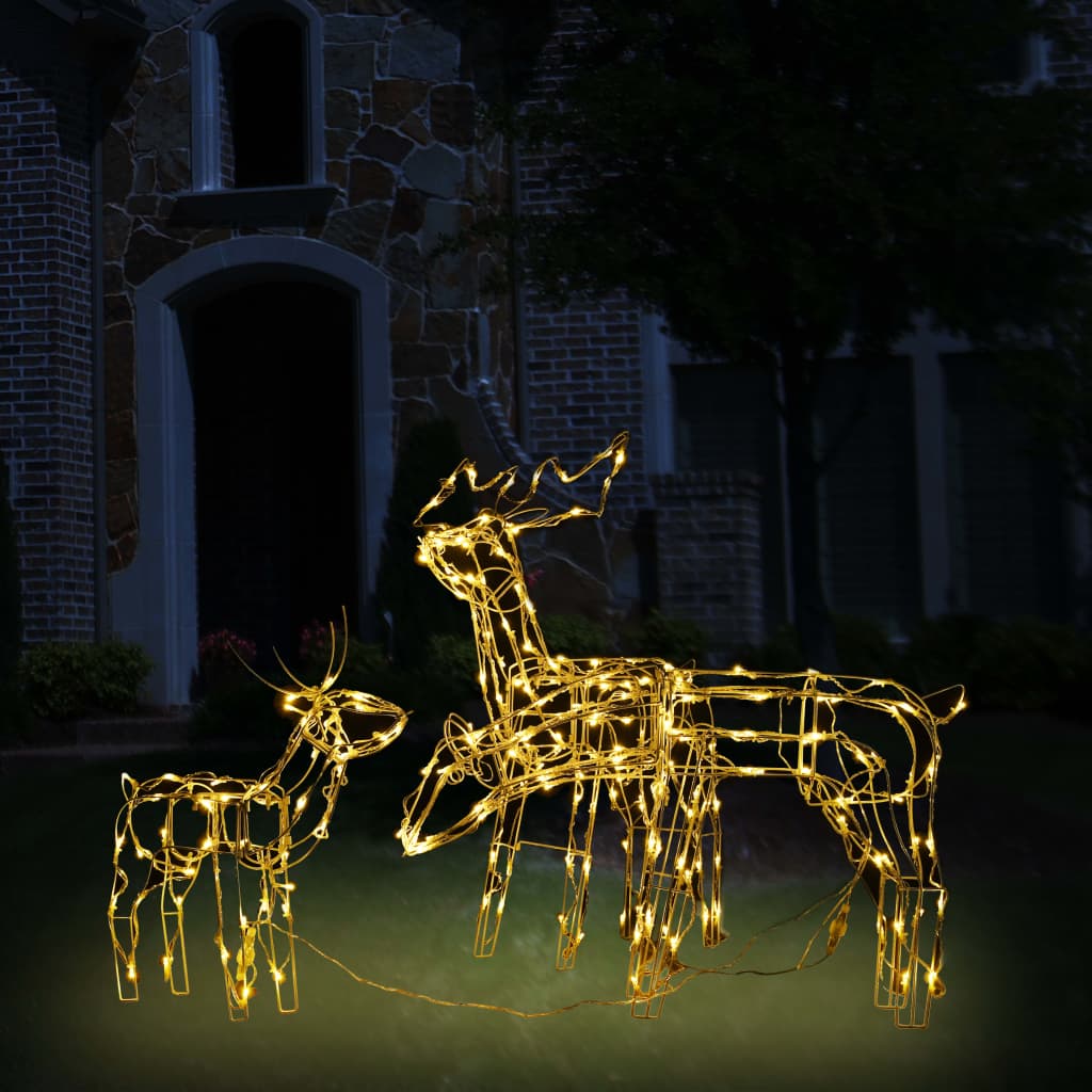 vidaXL Christmas Reindeers 3 Pcs Christmas Lighting Display with 229 LEDs-30