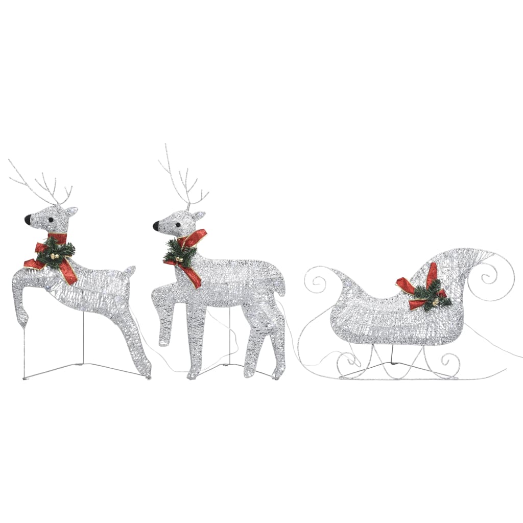 vidaXL Christmas Decoration Reindeer and Sleigh with LEDs Christmas Lighting-23