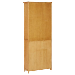 vidaXL Bookshelf Bookcase with 2 Doors Cabinet with Display Solid Oak Wood-2