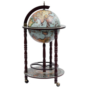 vidaXL Globe Bar Cart Globe Wine Bar Liquor Bar Cabinet Solid Eucalyptus Wood-8