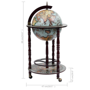 vidaXL Globe Bar Cart Globe Wine Bar Liquor Bar Cabinet Solid Eucalyptus Wood-10