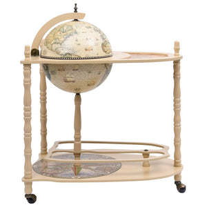 vidaXL Globe Bar Cart Globe Wine Bar Liquor Bar Cabinet Solid Eucalyptus Wood-4