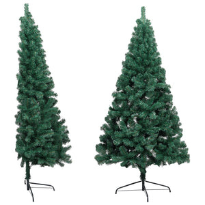 vidaXL Christmas Tree Decoration Artificial Half-Circle Tree with Stand PVC-32