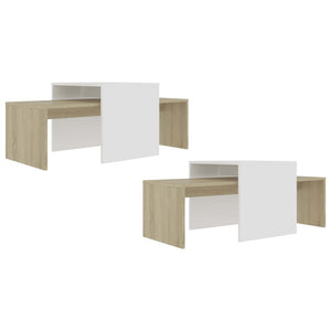 vidaXL Coffee Table Set Nesting Sofa End Table for Living Room Engineered Wood-38