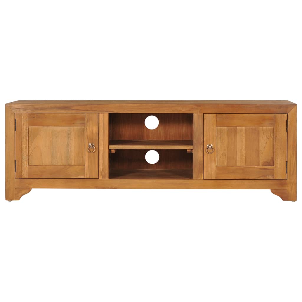 vidaXL TV Unit 45.3"x11.8"x15.7" Solid Wood Teak-0