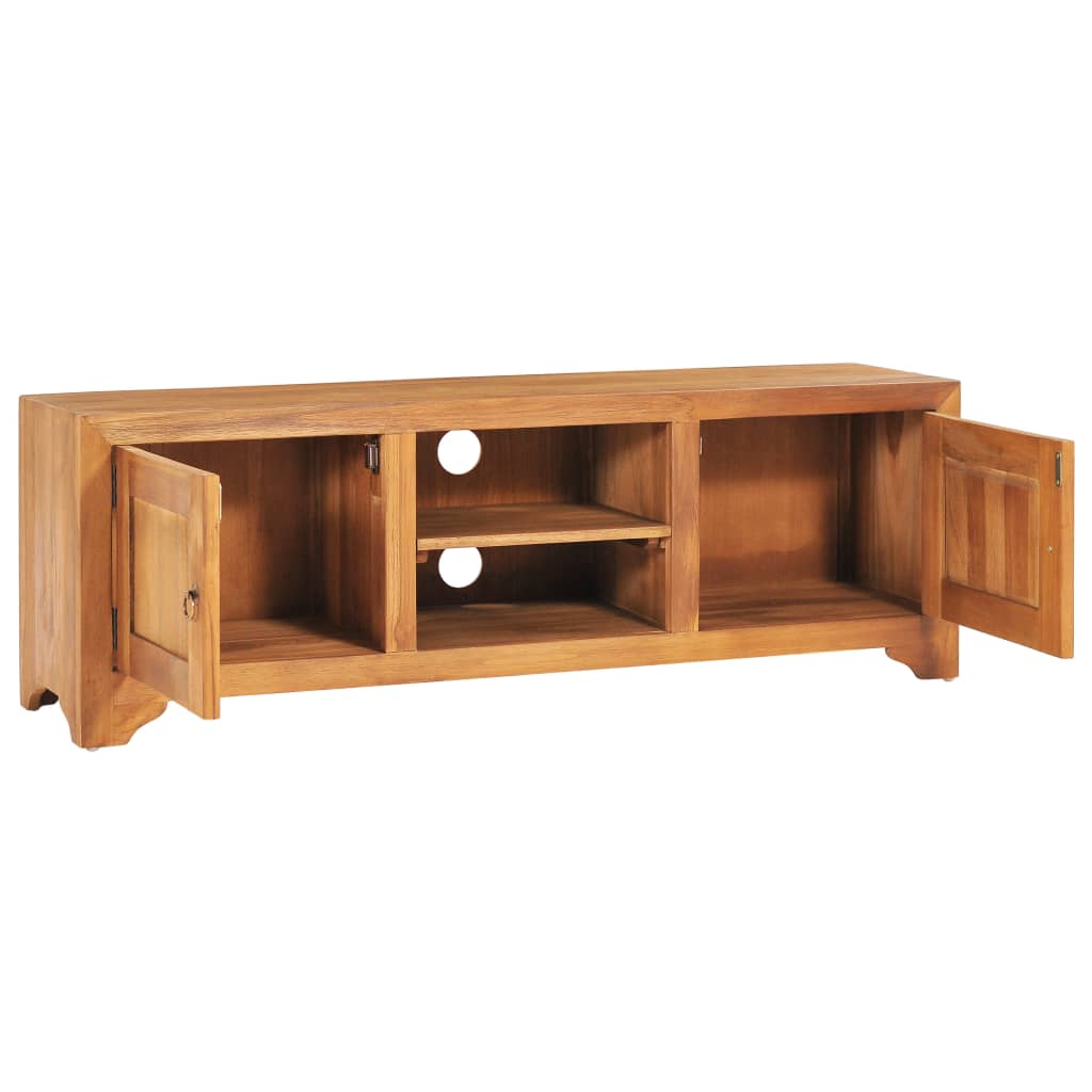 vidaXL TV Unit 45.3"x11.8"x15.7" Solid Wood Teak-1