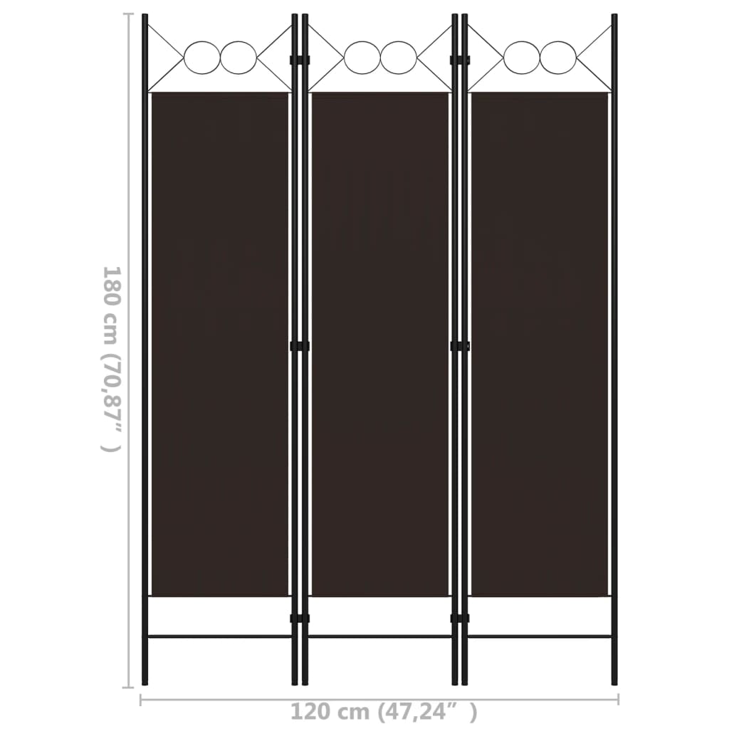 vidaXL Room Divider Freestanding Folding Privacy Screen for Room Separation-48