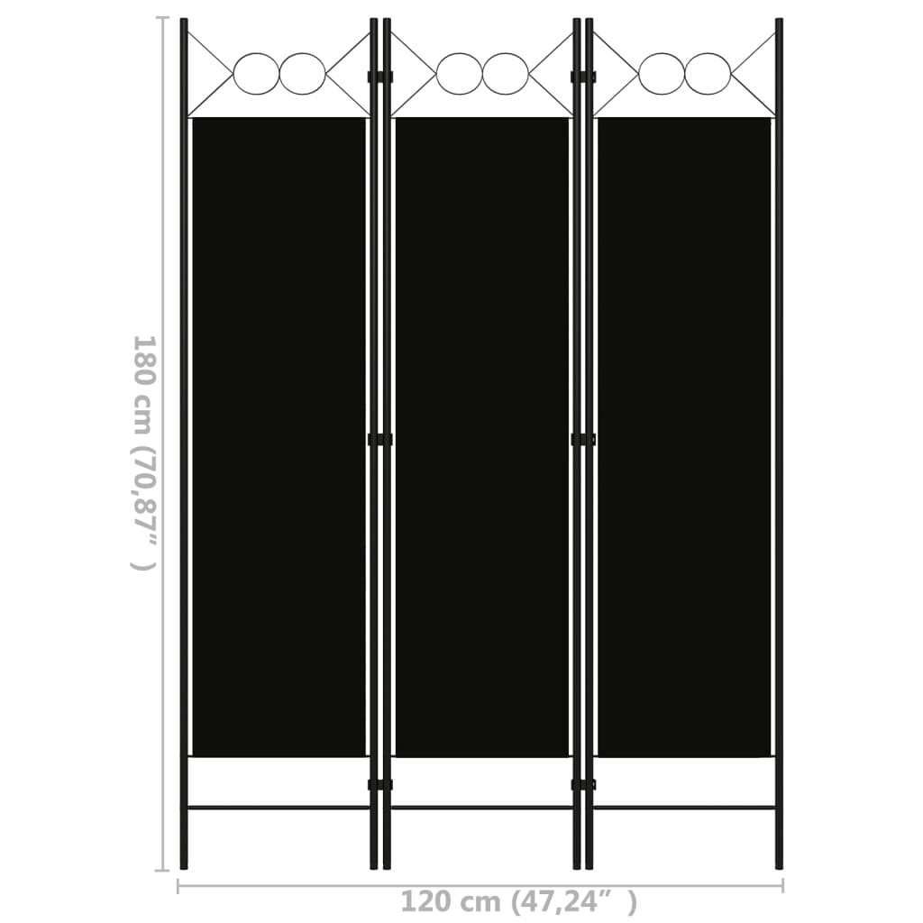 vidaXL Room Divider Freestanding Folding Privacy Screen for Room Separation-8