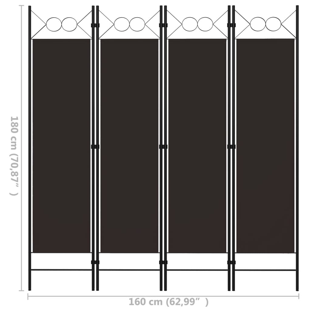 vidaXL Room Divider Freestanding Folding Privacy Screen for Room Separation-46