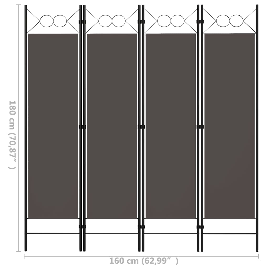 vidaXL Room Divider Freestanding Folding Privacy Screen for Room Separation-28