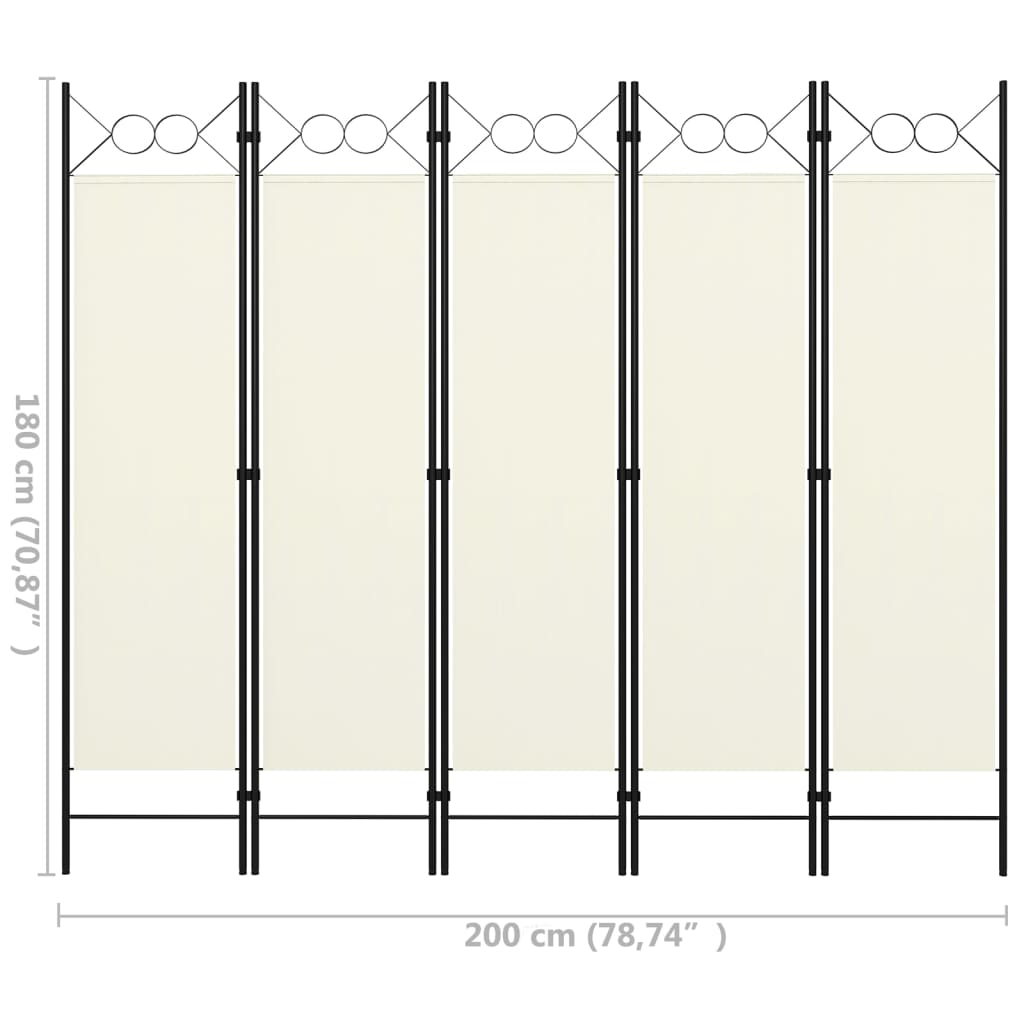 vidaXL Room Divider Freestanding Folding Privacy Screen for Room Separation-9