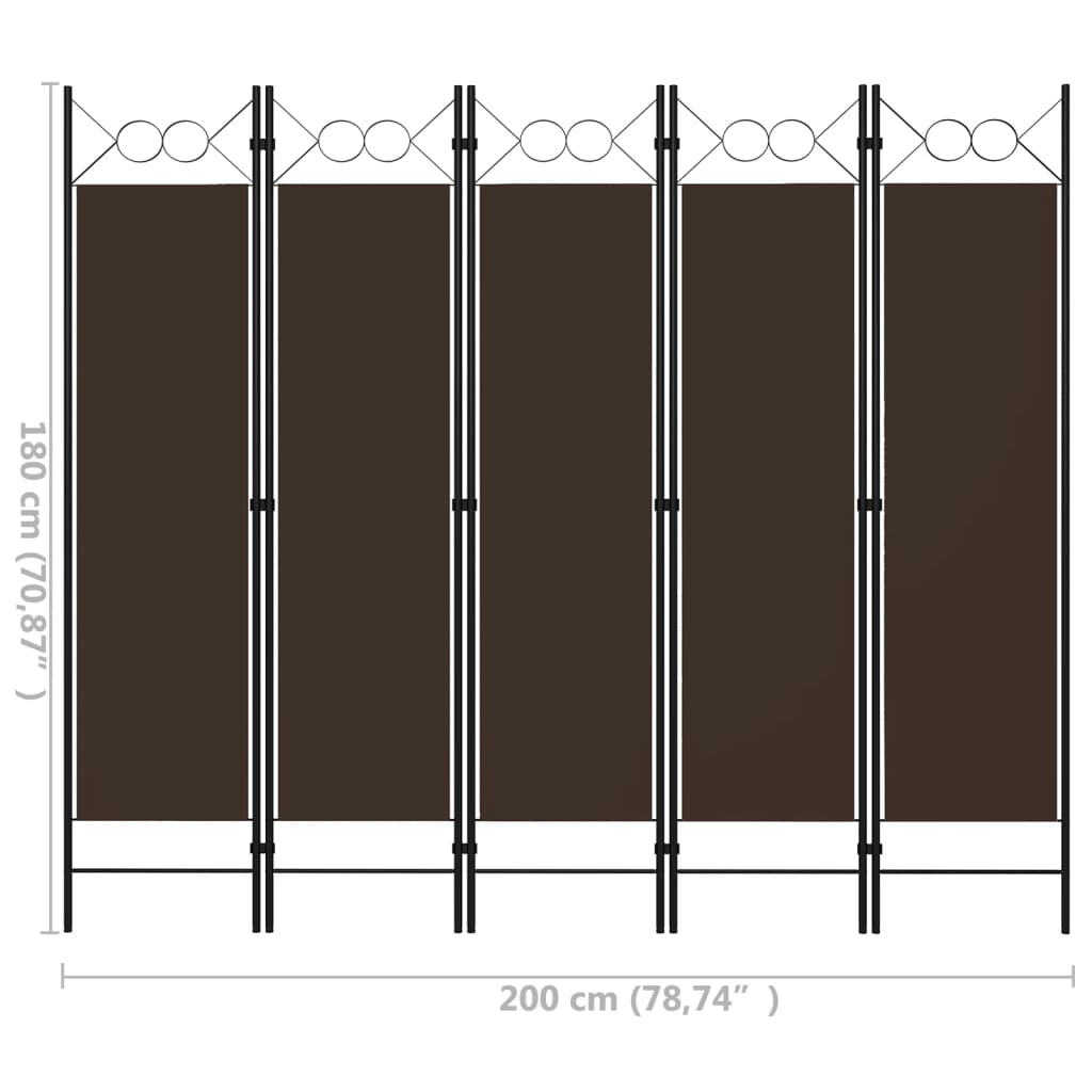 vidaXL Room Divider Freestanding Folding Privacy Screen for Room Separation-17