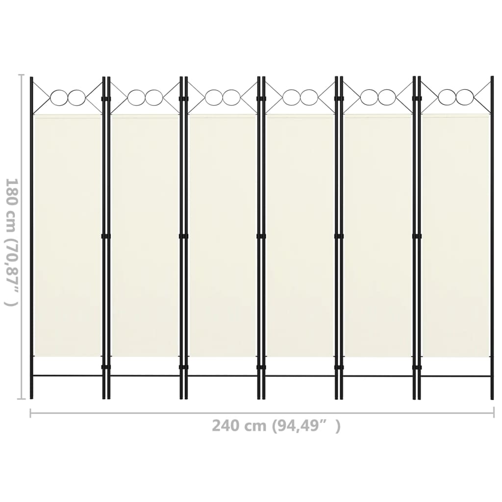 vidaXL Room Divider Freestanding Folding Privacy Screen for Room Separation-6